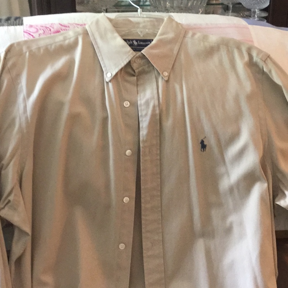 📜 khaki RL Dress Shirt Father’s Day 👔 - Picture 1 of 7